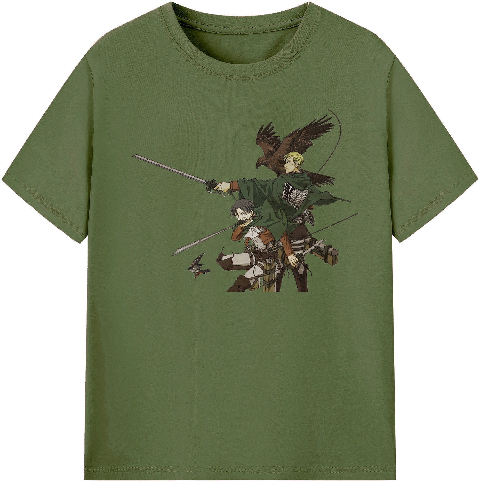 （画像用） 進撃の巨人 Attack on Titan 綿100％半袖Tシャツ（フロントプリント）